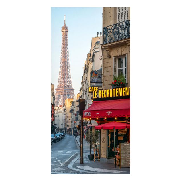 Magnettafel Skyline Straße von Paris