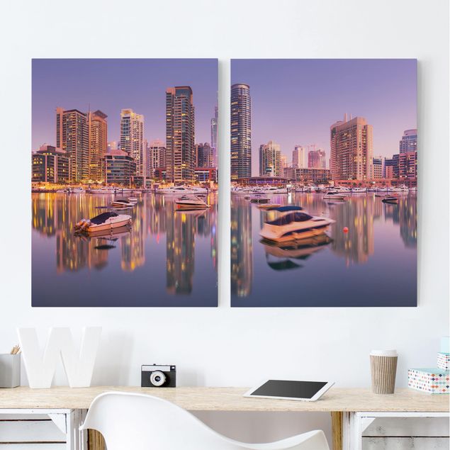 Wandbilder XXL Dubai Skyline und Marina