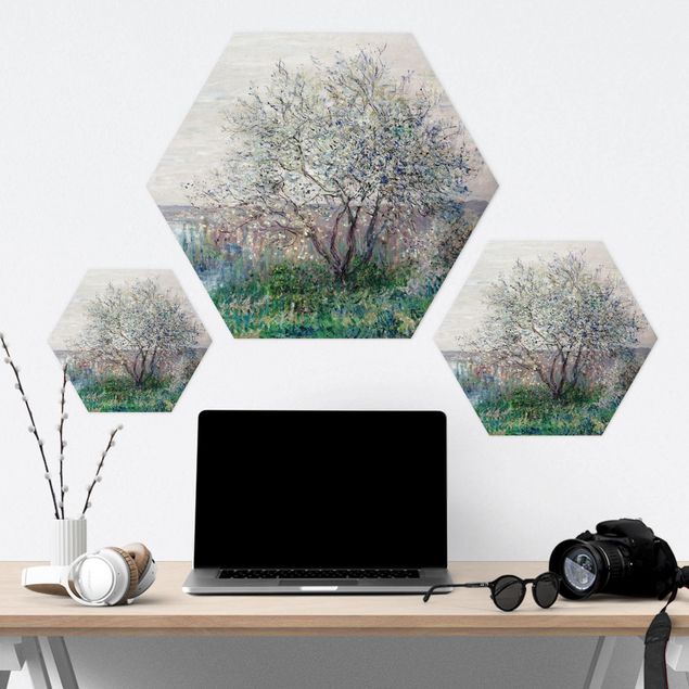 Hexagon Bild Forex - Claude Monet - Frühlingsstimmung