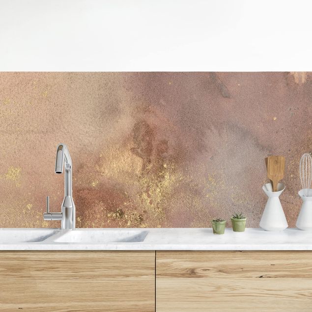 Küchenrückwand Horizont über Türkis Panorama Spritzschutz Klebe-Folie Küchenwand