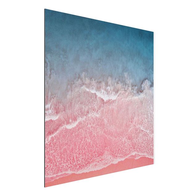 Alu-Dibond - Ozean in Pink - Quadrat