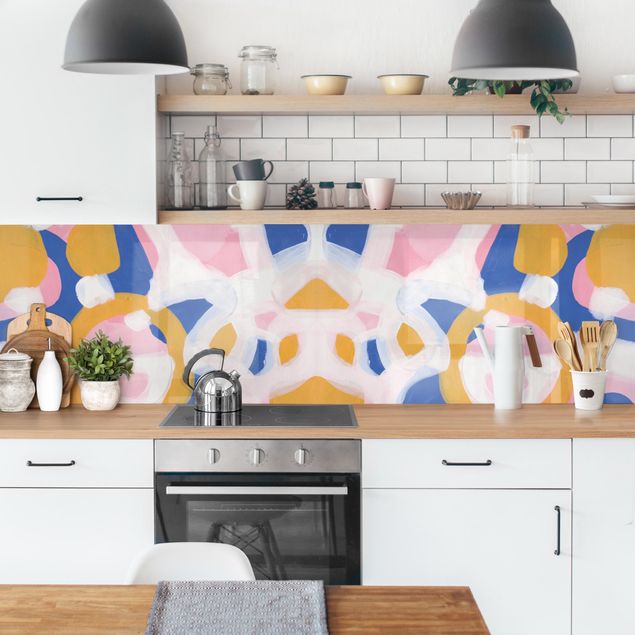 Küchenrückwand abstrakt Pinke Limonade