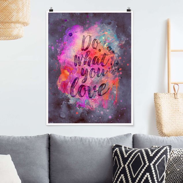 Sprüche Poster Farbexplosion Do what you love