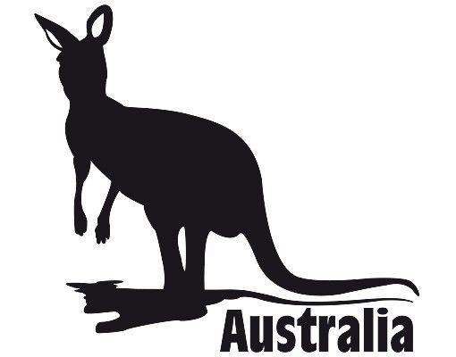 Wandtattoo Skyline No.JS29 Australia Kangaroo