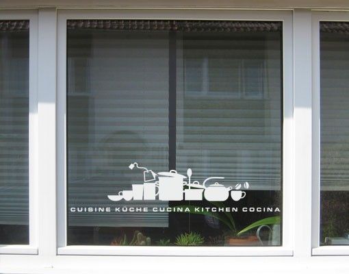 Fensterfolie Farbig No.UL926 Küchensilhouette