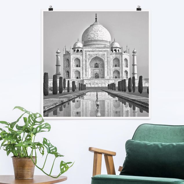 Städteposter Taj Mahal mit Garten