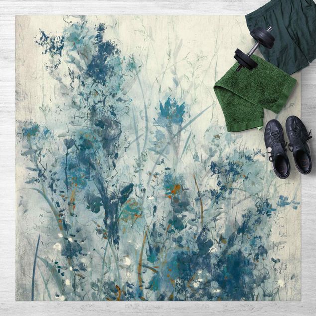 Aussen Teppich Blaue Frühlingswiese I