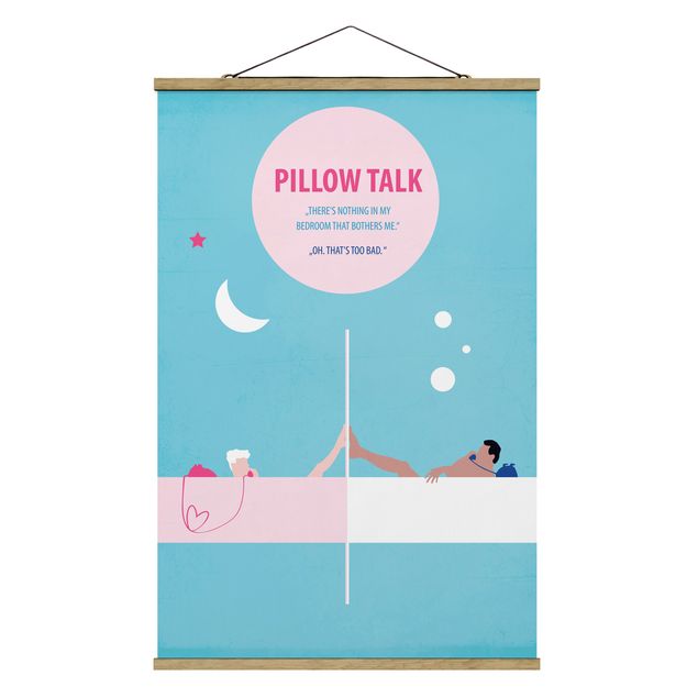 Stoffbild mit Posterleisten - Filmposter Pillowtalk - Hochformat 2:3