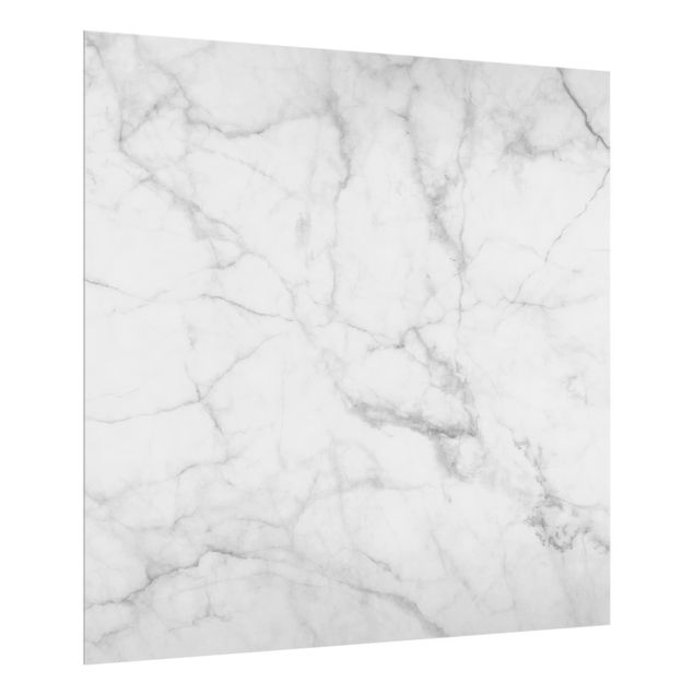 Küchenrückwand Glas Muster Bianco Carrara
