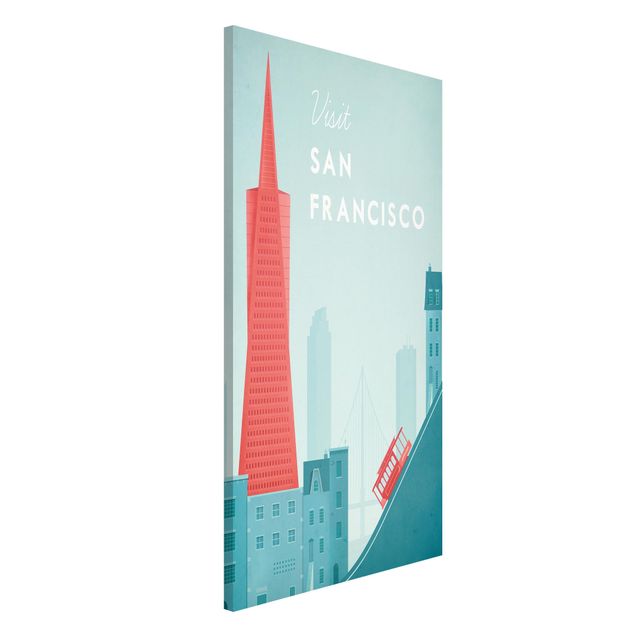 Magnettafel Skyline Reiseposter - San Francisco