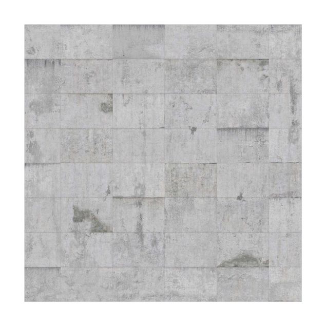 Teppich modern Beton Ziegeloptik grau