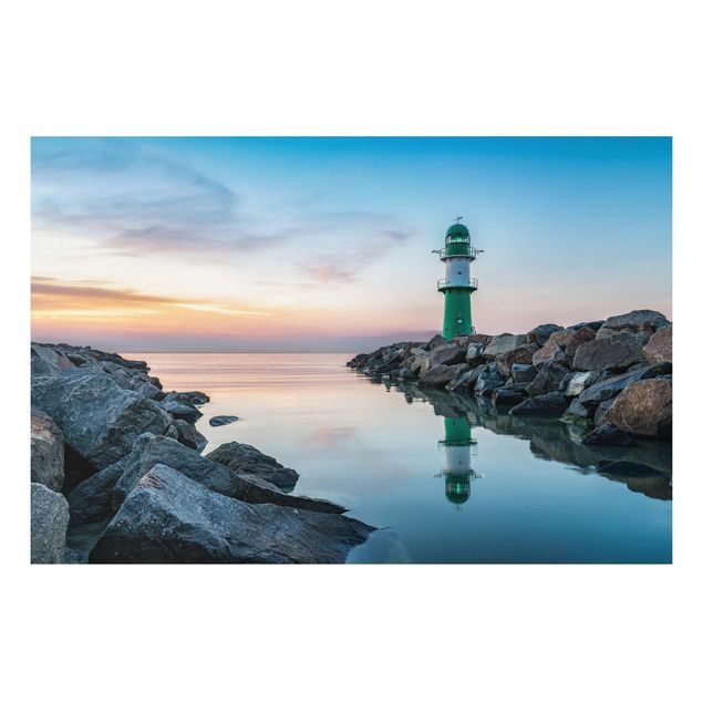 Foto auf Alu Dibond Sunset at the Lighthouse