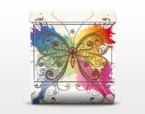 Designer Briefkasten Aquarell Schmetterling