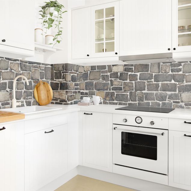 Küchenrückwand Muster Bruchsteintapete Natursteinwand