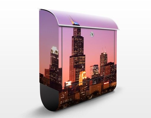 Briefkasten Design Chicago Skyline