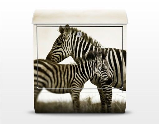 Designer Briefkasten Zebrapaar