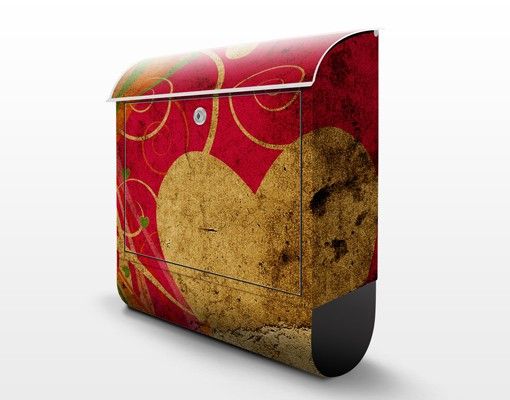 Wandbriefkasten - Lava Love - Briefkasten Rot