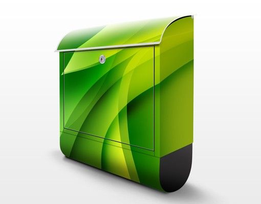 Briefkasten mit Zeitungsfach - Green Composition - Briefkasten modern