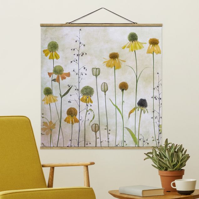 Schöne Wandbilder Zarte Helenium Blüten