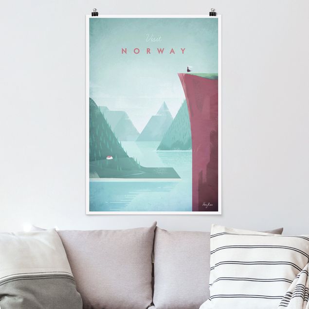 Poster Illustration Reiseposter - Norwegen