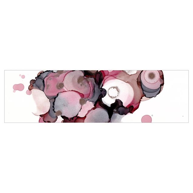 Klebefolien Pink-Beige Tropfen mit Roségold