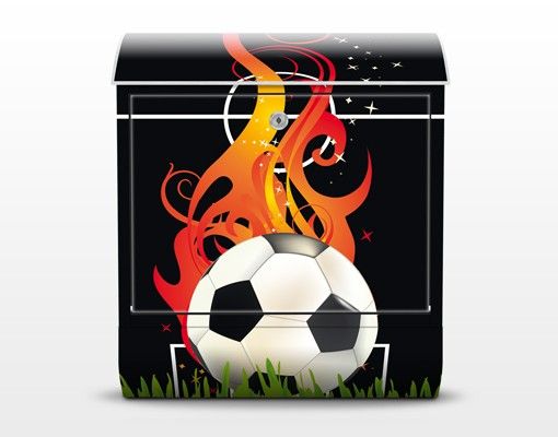 Designer Briefkasten No.EG5 Football on fire