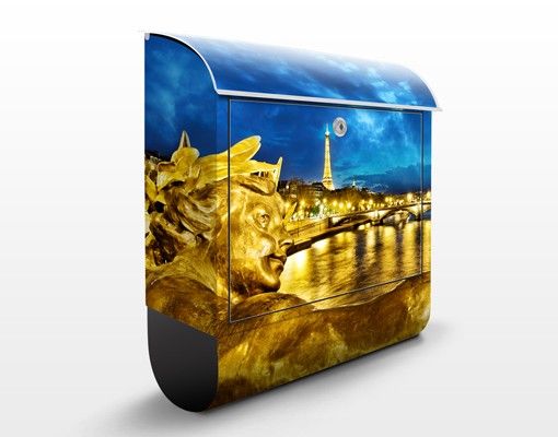 Briefkasten Design Goldenes Paris