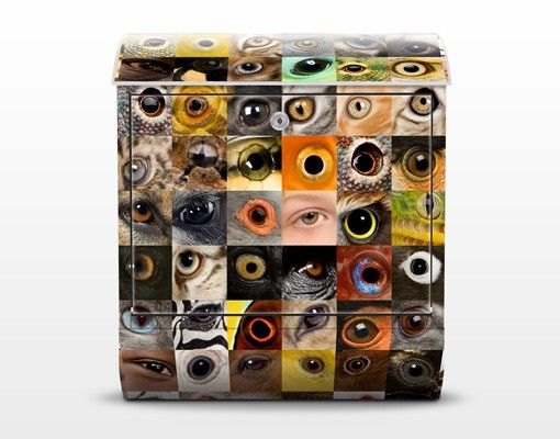 Wandbriefkasten - Eyes of the World - Briefkasten Bunt