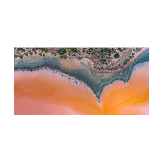 Teppich orange Oranges Seeufer auf Sardinien
