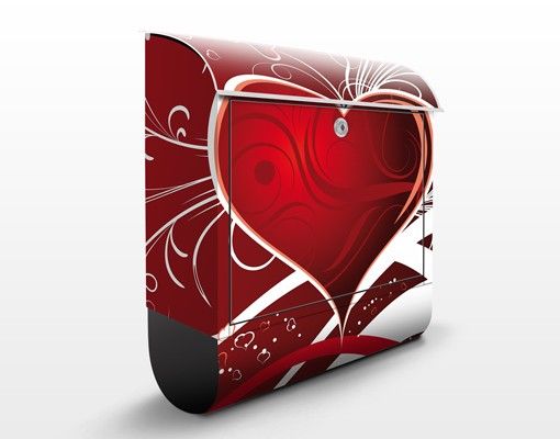 Designer Briefkasten Red Hearts