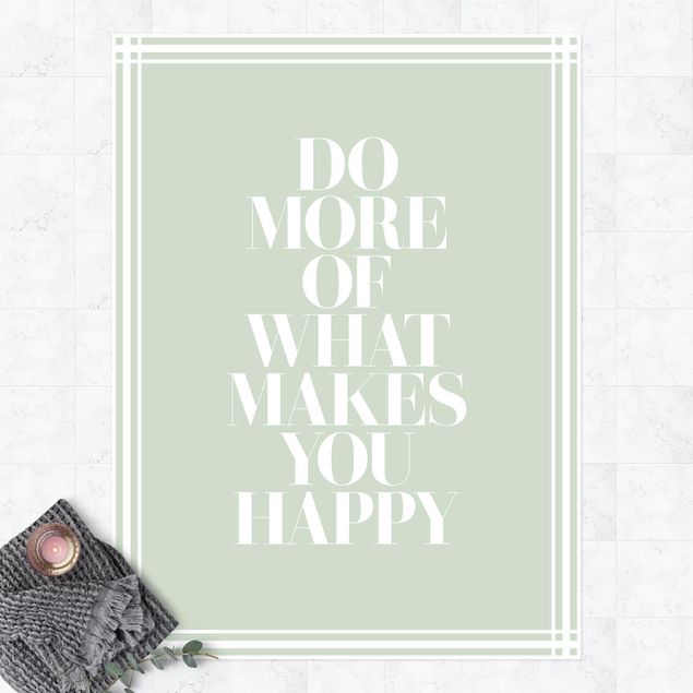Outdoor Teppich Do more of what makes you happy mit Rahmen