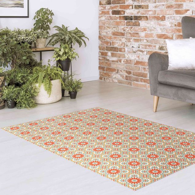 Teppiche Orientalisches Muster mit bunten Kacheln