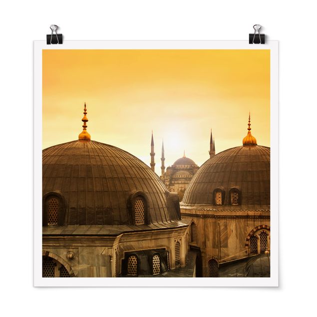 Poster - Über den Dächern von Istanbul - Quadrat 1:1