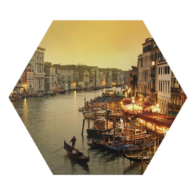 Hexagon Bild Alu-Dibond - Großer Kanal von Venedig
