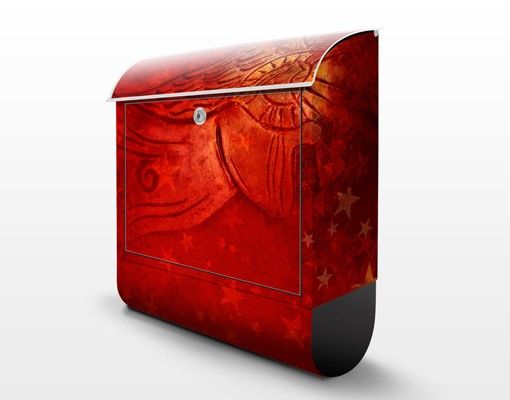 Wandbriefkasten - Liebesengel - Briefkasten Rot
