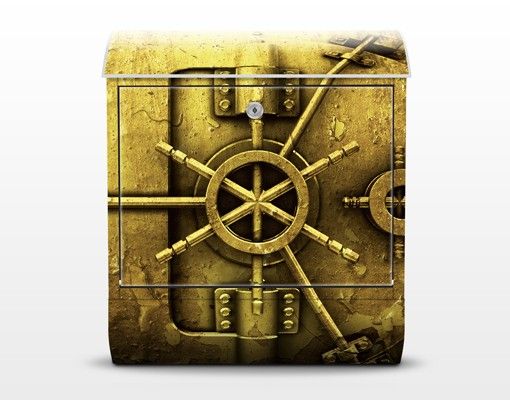 Designer Briefkasten Golden Safe