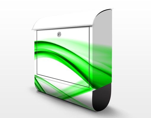 Briefkasten mit Zeitungsfach - Green Element - Briefkasten modern grün