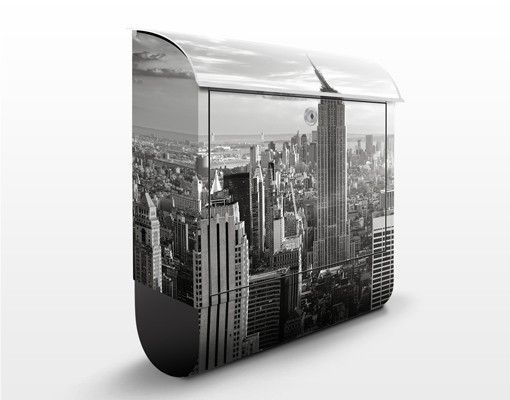 Briefkasten grau Manhattan Skyline