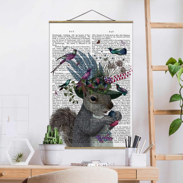 Wandbilder Tiere Vogelfänger - Eichhörnchen mit Eicheln