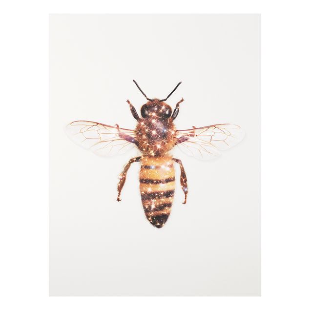 Foto auf Hartschaumplatte Biene mit Glitzer