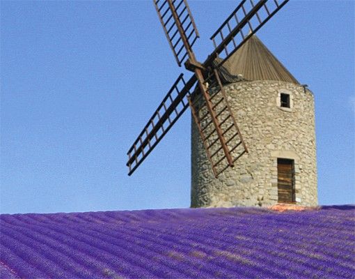 Briefkasten mit Zeitungsfach - Lavendelduft in der Provence - Hausbriefkasten Blau