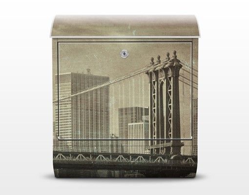 Briefkasten beige Vintage New York