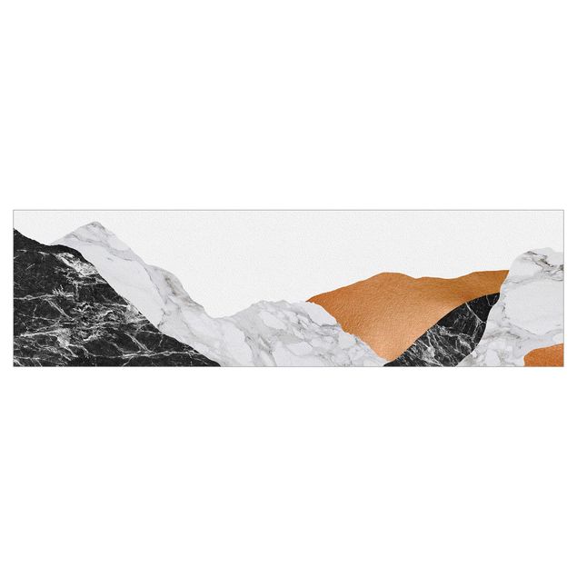 Klebefolien Landschaft in Marmor und Kupfer