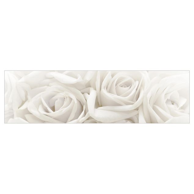 Spritzschutz Weiß Weiße Rosen