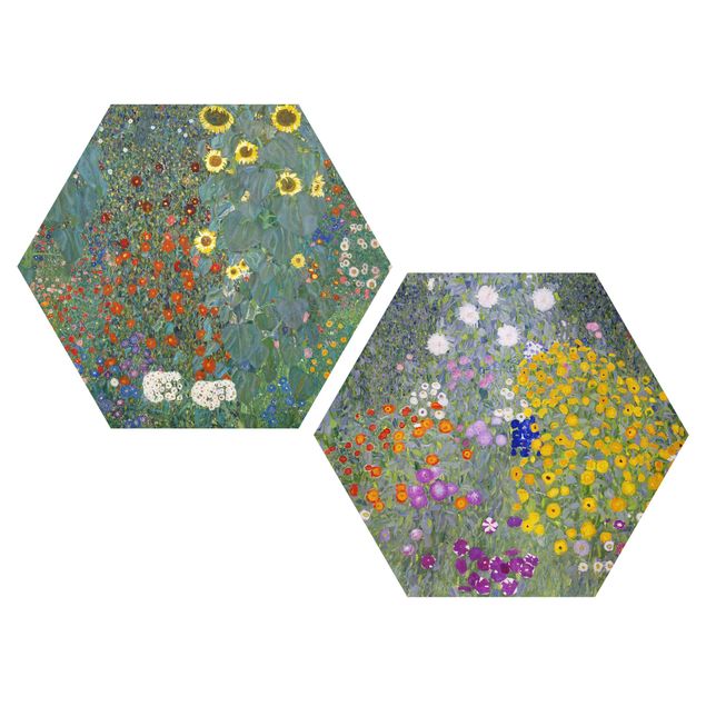 Alu Dibond Bilder Gustav Klimt - Im grünen Garten