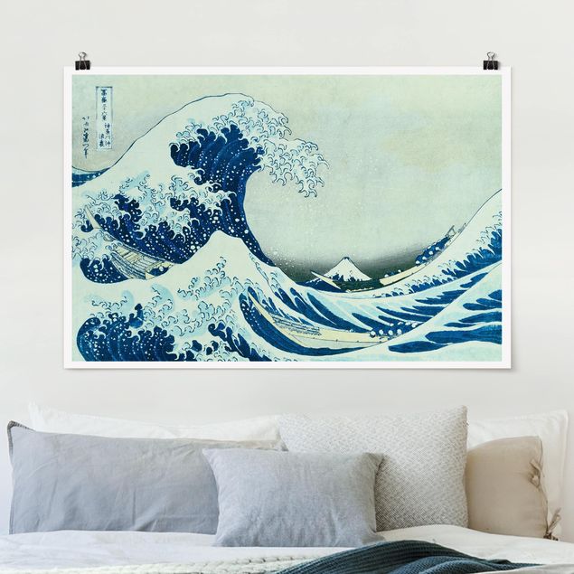 Kunstkopie Poster Katsushika Hokusai - Die grosse Welle von Kanagawa