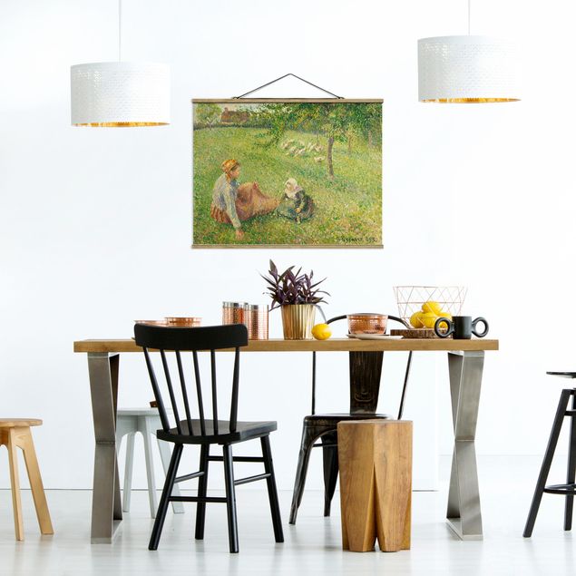 Kunstdruck Pointillismus Camille Pissarro - Gänsehirtin