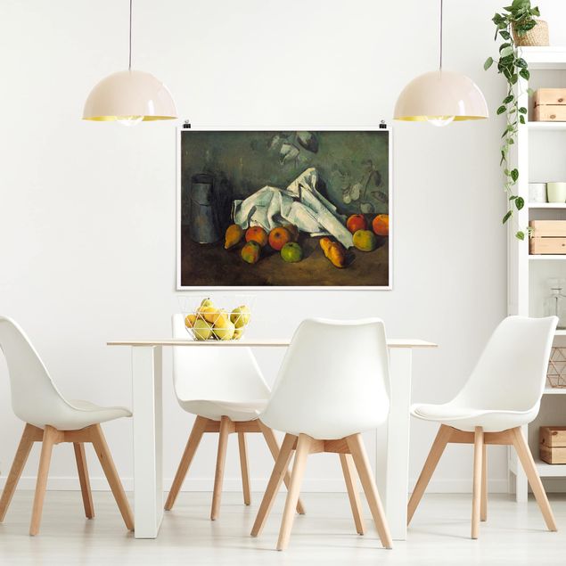 Kunstdrucke Poster Paul Cézanne - Milchkanne und Äpfel