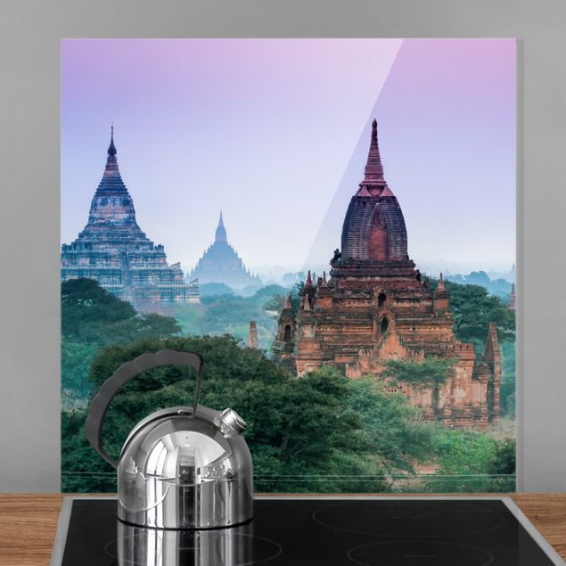 Spritzschutz Glas magnetisch Sakralgebäude in Bagan