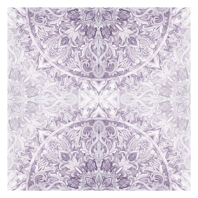 Fototapete - Mandala Aquarell Ornament violett - Fototapete Quadrat